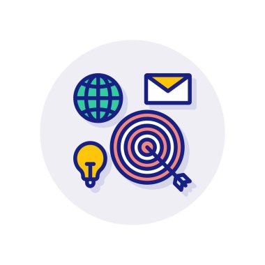 Vektör olarak iş stratejisi simgesi. Logotype