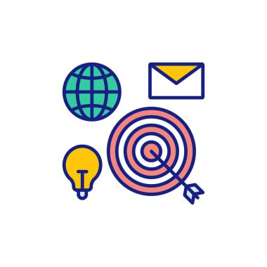 Vektör olarak iş stratejisi simgesi. Logotype