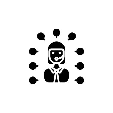 Vektör olarak Müşteri Destek simgesi. Logotype