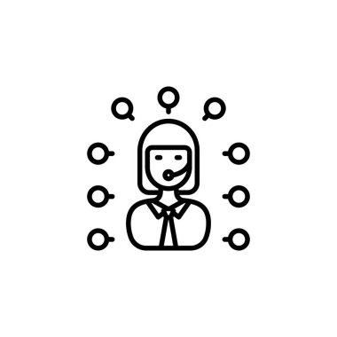 Vektör olarak Müşteri Destek simgesi. Logotype