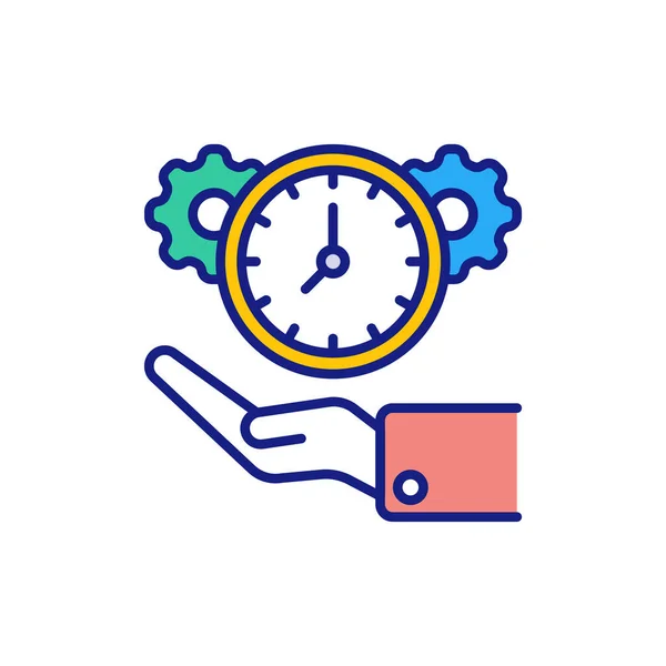 Icono Gestión Tiempo Vector Logotipo — Archivo Imágenes Vectoriales