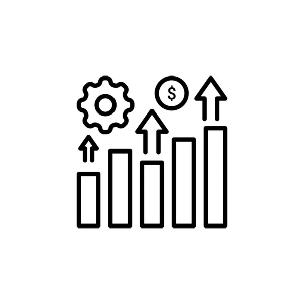 Ícone Business Profit Vetor Logotipo — Vetor de Stock