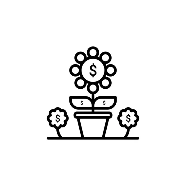 Ícone Financeiro Vetor Logotipo — Vetor de Stock