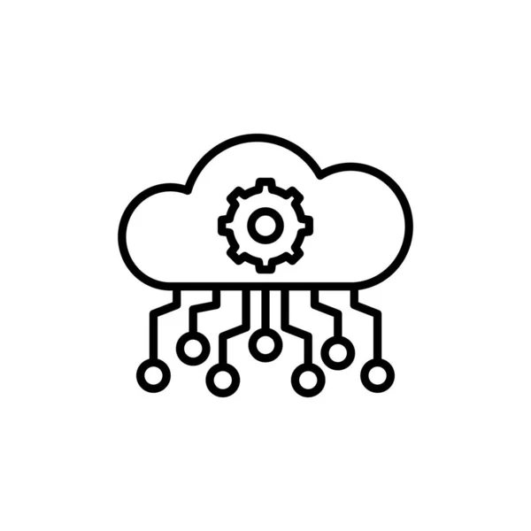 Icono Cloud Computing Vector Logotipo — Vector de stock