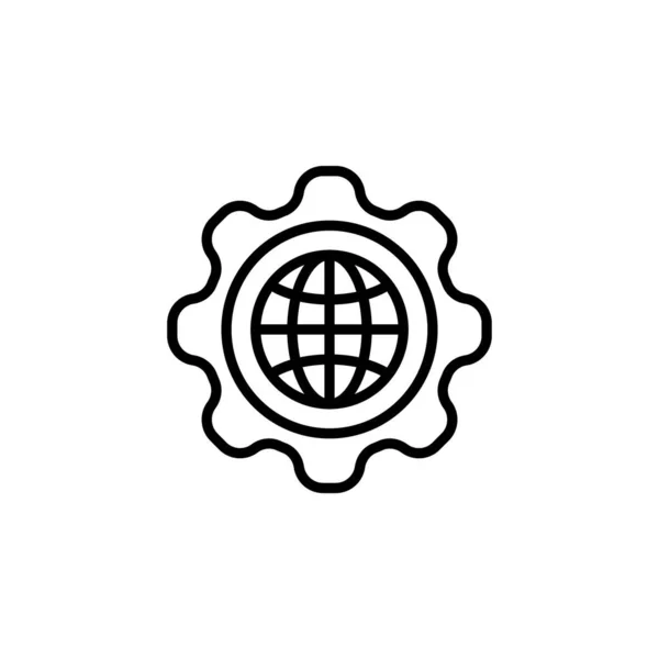 Ícone Web Service Vetor Logotipo — Vetor de Stock