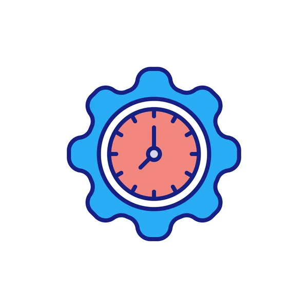 Time Management Symbol Vektor Logotyp — Stockvektor