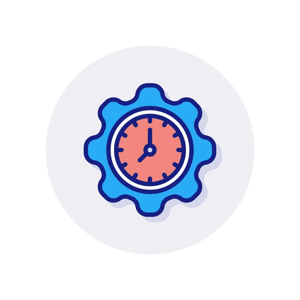 Time Management Icon Vector Logotype — Stock Vector