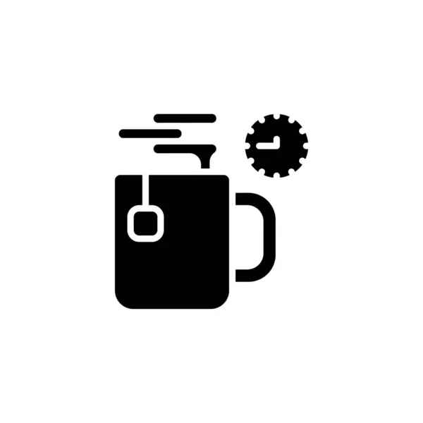 Tea Break Icon Vector Logotype — Stock Vector