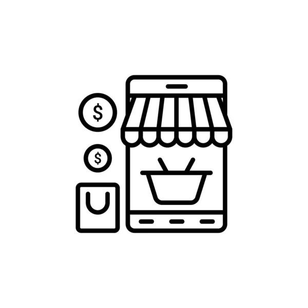 Web Shopping Symbol Vektor Logotyp — Stockvektor