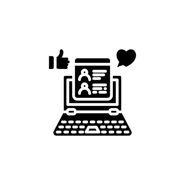 Icône Réseautage Social Dans Vecteur Logotype — Image vectorielle
