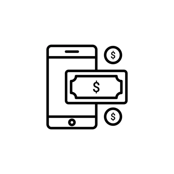 Mobiel Aankooppictogram Vector Logotype — Stockvector