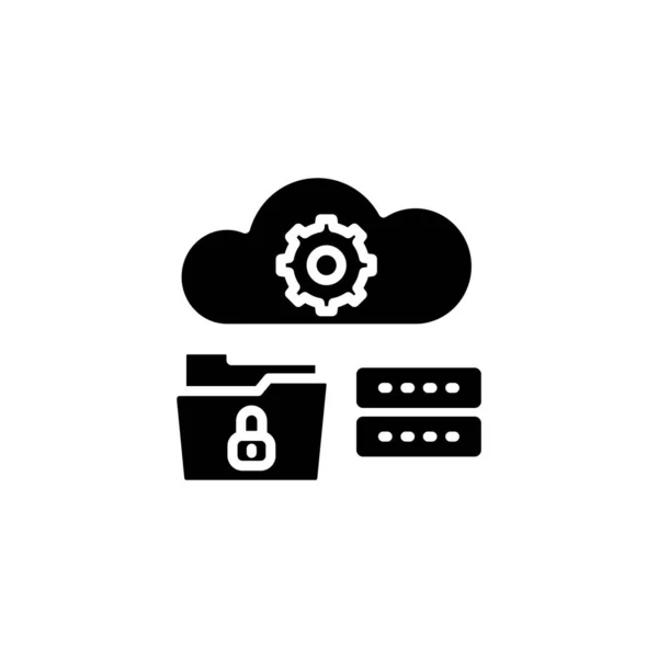 Ikona Cloudové Služby Vektoru Logotyp — Stockový vektor