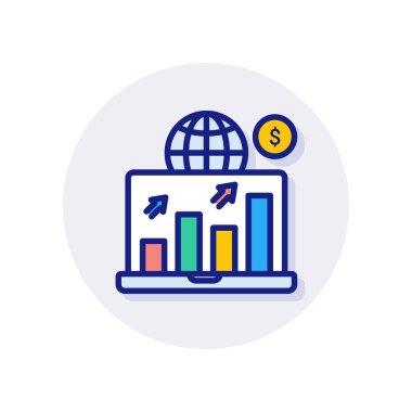 Vektör olarak borsa simgesi. Logotype