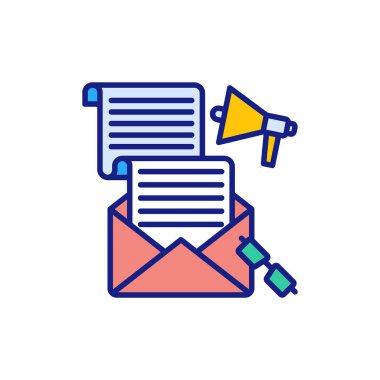 Haber Harfi simgesi vektörü. Logotype