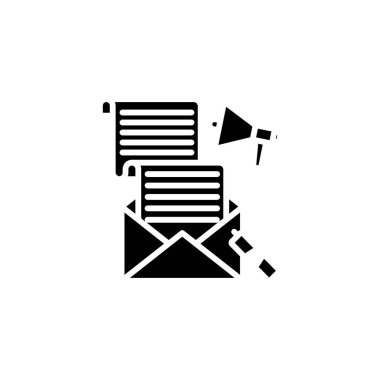 Haber Harfi simgesi vektörü. Logotype