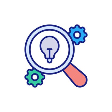 Vektör içinde Doğru Fikir simgesini bul. Logotype