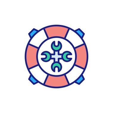 Vektör olarak Müşteri Hizmetleri simgesi. Logotype