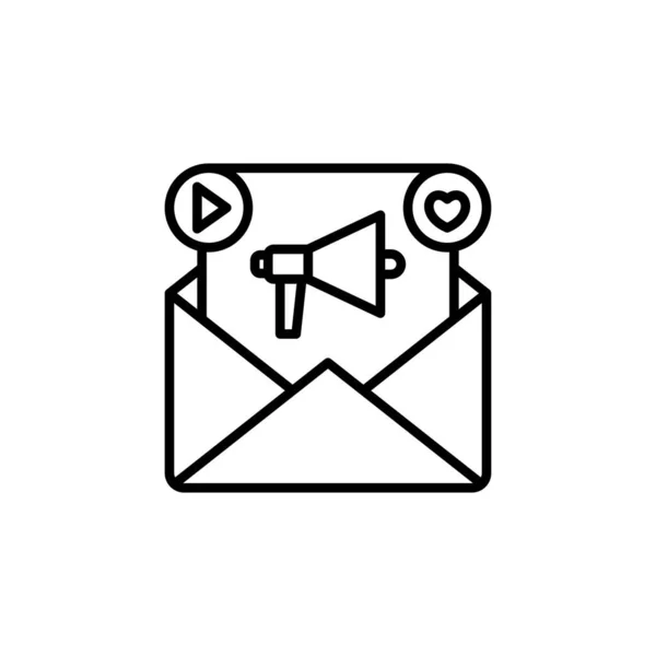 Ícone Email Marketing Vetor Logotipo — Vetor de Stock