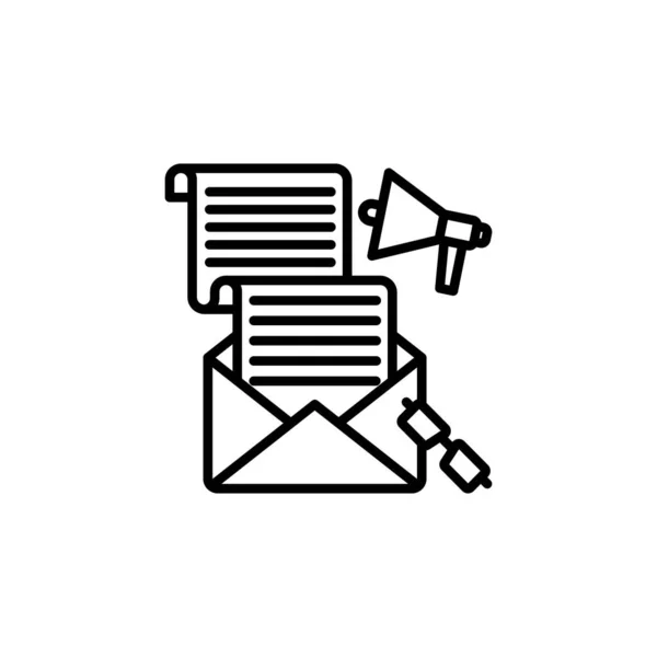 Значок Письма Векторе Логотип — стоковый вектор