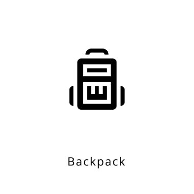 Vektör olarak BACKPACK simgesi. Logotype