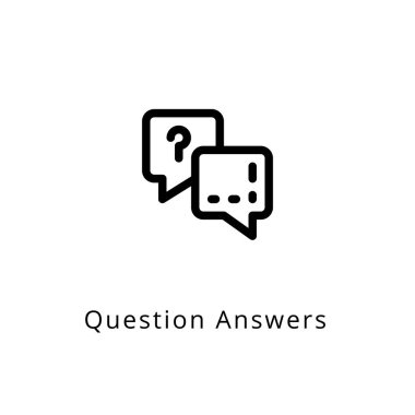 Soru Yanıtları simgesi vektör cinsinden. Logotype