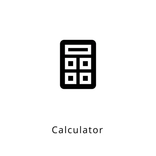 Значок Калькулятора Векторе Логотип — стоковый вектор