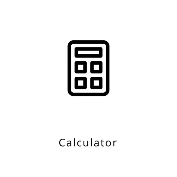 Ícone Calculadora Vetor Logotipo —  Vetores de Stock