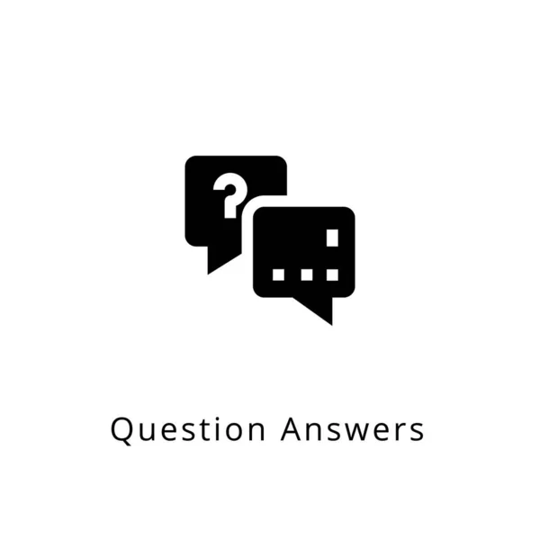 Fragen Antworten Symbol Vektor Logotyp — Stockvektor