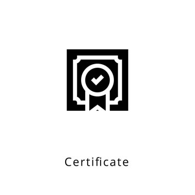Vektör olarak sertifika simgesi. Logotype