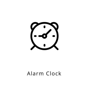 Alarm Saat simgesi vektörde. Logotype