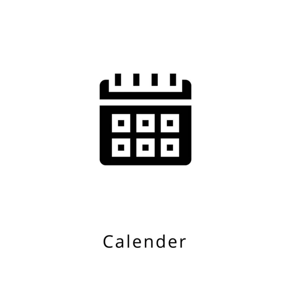 Kalendersymbol Vektor Logotyp — Stockvektor