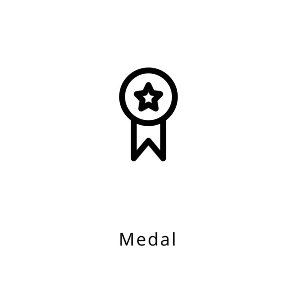 Medaillensymbol Vektor Logotyp — Stockvektor