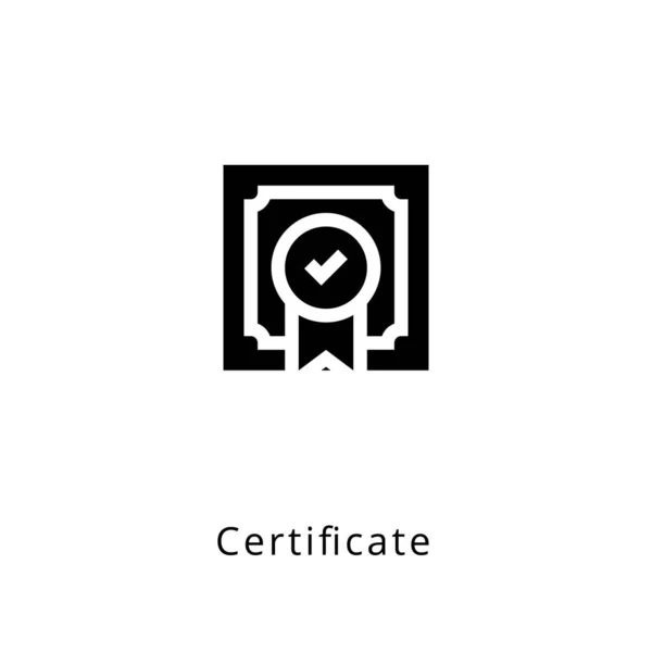Certificaatpictogram Vector Logotype — Stockvector