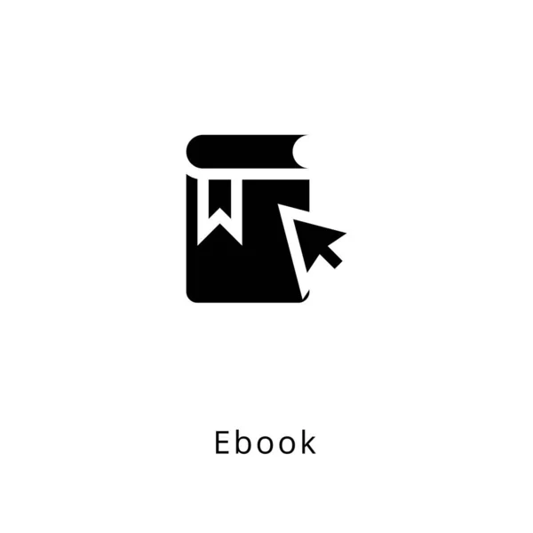 Icono Libro Electrónico Vector Logotipo — Archivo Imágenes Vectoriales