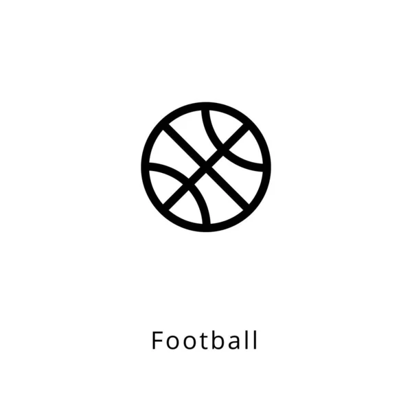 Ícone Futebol Vetor Logotipo — Vetor de Stock