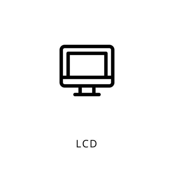 Ícone Lcd Vetor Logotipo — Vetor de Stock