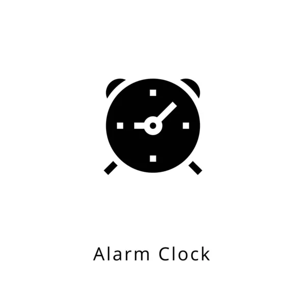 Alarm Klok Pictogram Vector Logotype — Stockvector