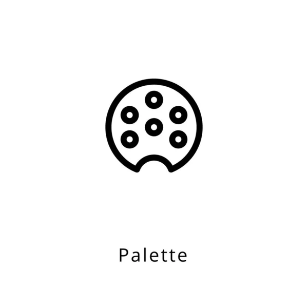 Ícone Paleta Vetor Logotipo — Vetor de Stock