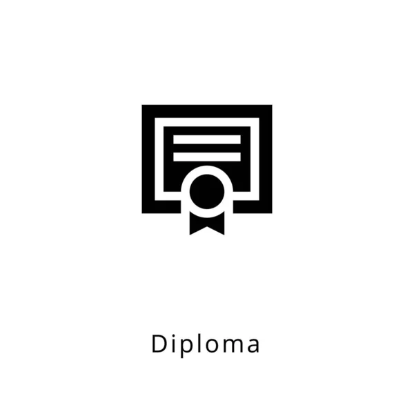Ikona Dyplomu Wektorem Identyfikator — Wektor stockowy