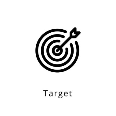 Hedef simgesi vektörde. Logotype