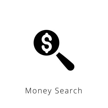Para Arama simgesi vektörü. Logotype