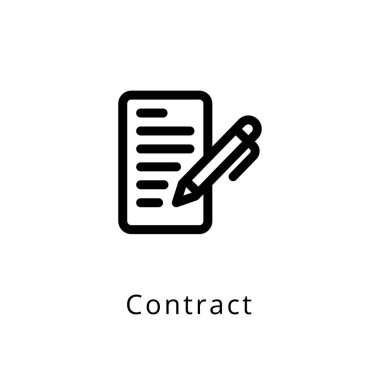 Kontrat simgesi vektörde. Logotype