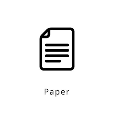 Vektör olarak kağıt simgesi. Logotype
