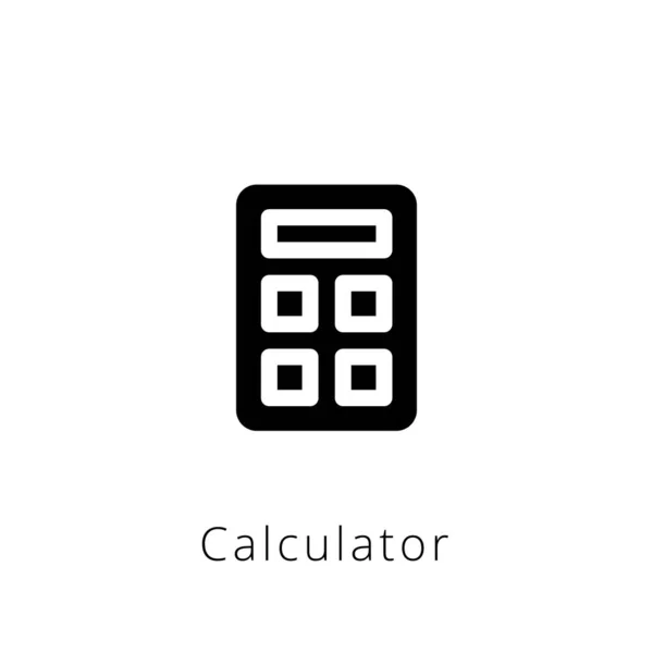 Icono Calculadora Vector Logotipo — Vector de stock