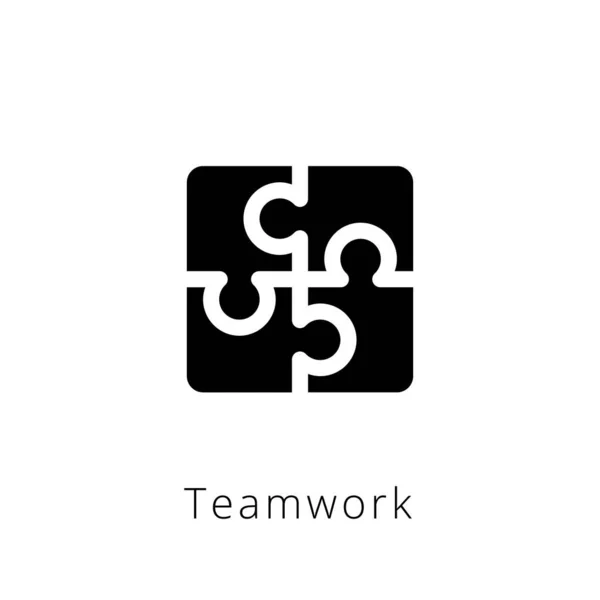Teamwork Icon Vector Logotype — Stock Vector
