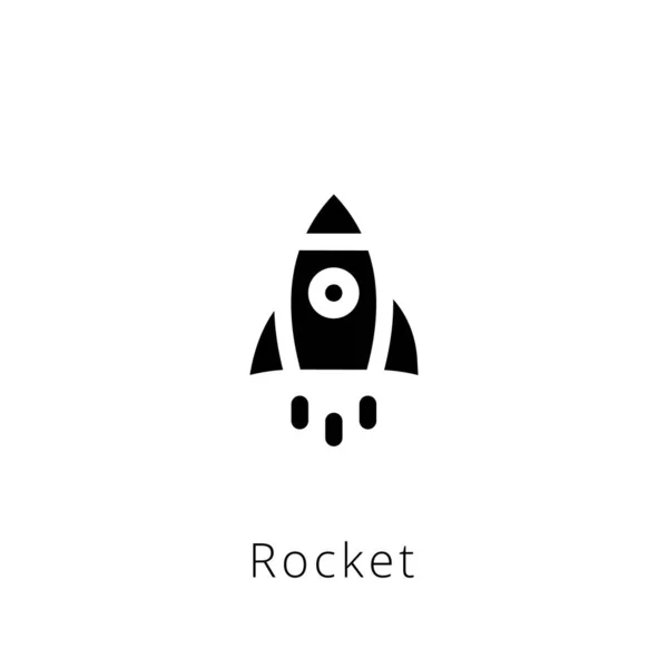 Ícone Rocket Vetor Logotipo — Vetor de Stock