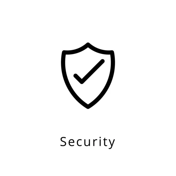 Icono Seguridad Vector Logotipo — Vector de stock