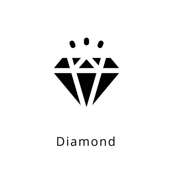 Icona Diamante Nel Vettore Logotipo — Vettoriale Stock