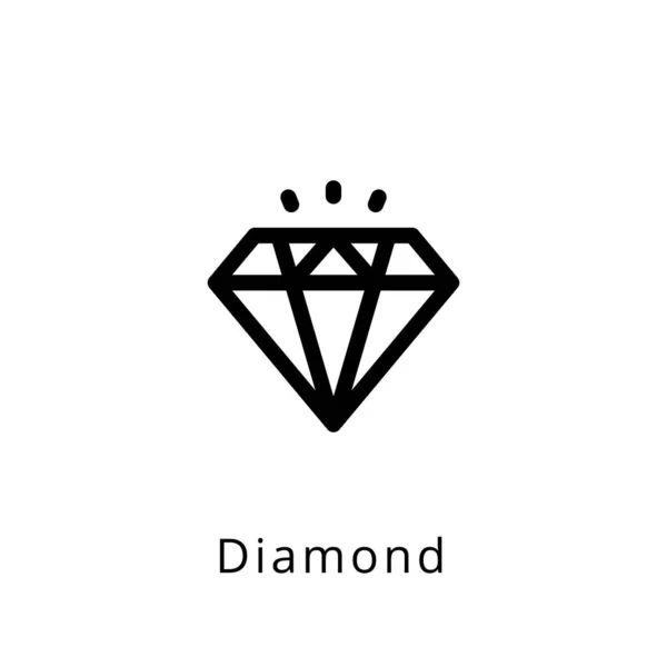 Diamant Icoon Vector Logotype — Stockvector