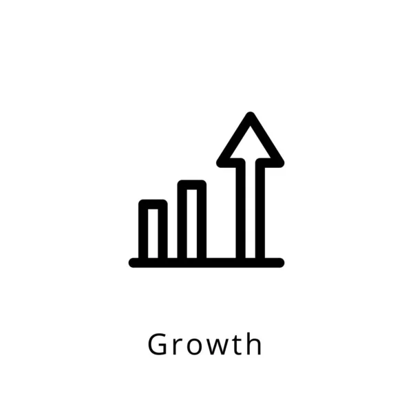 Icona Della Crescita Nel Vettore Logotipo — Vettoriale Stock